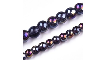 Perles rondes 4mm violet