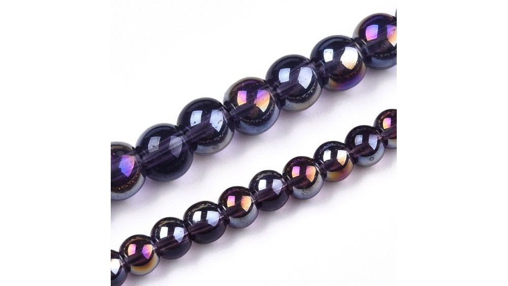 Perles rondes 4mm violet