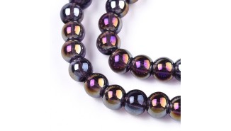 Perles rondes 4mm violet