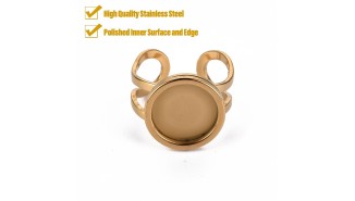 copy of Support bague serpent en acier inoxydable doré plaqué 18K