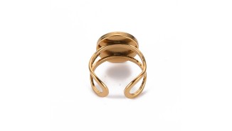 copy of Support bague serpent en acier inoxydable doré plaqué 18K