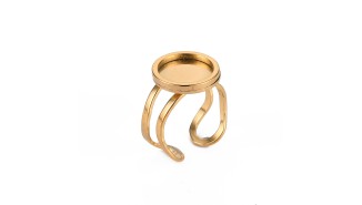 bague plateau acier