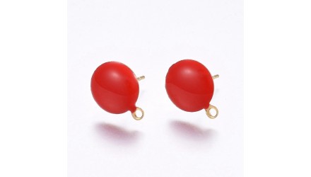 puce émaillé rouge