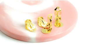 copy of Paire de clips d'oreille ronds effet martelé en zamak
