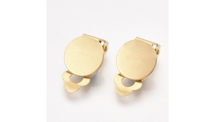 Clips à coller 10mm en acier inoxydable plaqué or 18k – Bijoux DIY