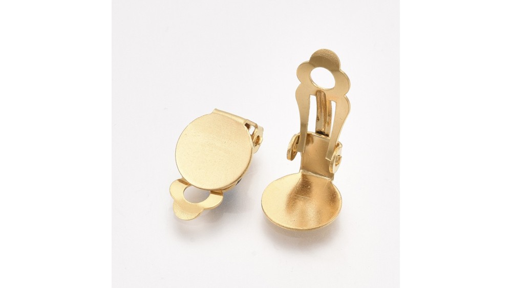 copy of Paire de clips d'oreille ronds effet martelé en zamak