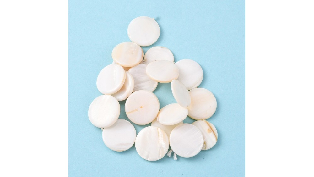 perle plate 20 mm nacre