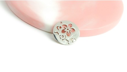 copy of Pendentif feuille en acier inoxydable plaqué or 18k