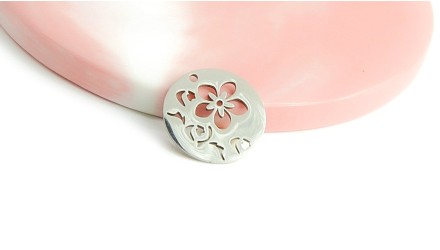 copy of Pendentif feuille en acier inoxydable plaqué or 18k