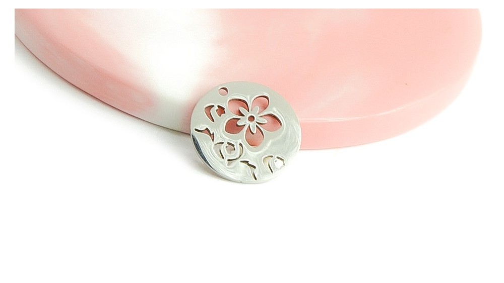 copy of Pendentif feuille en acier inoxydable plaqué or 18k
