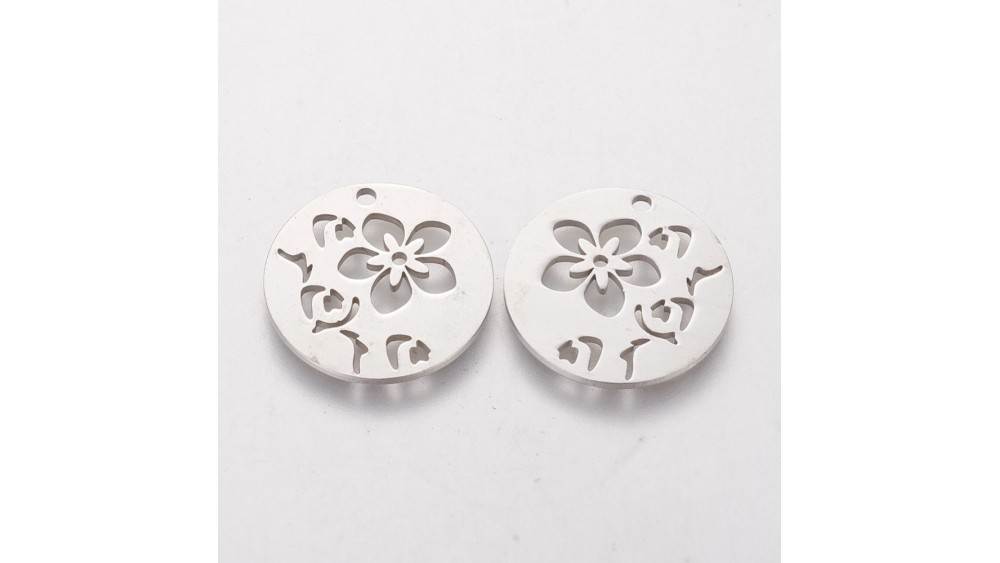 copy of Pendentif feuille en acier inoxydable plaqué or 18k