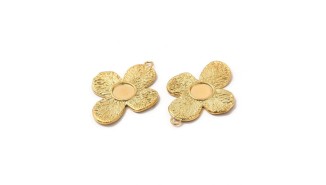 pendentif fleur or