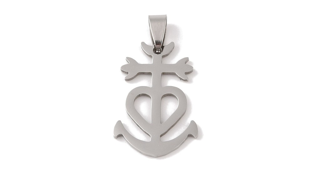 copy of Pendentif croix camarguaise en laiton plaqué or 18k