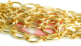 copy of Chaîne maille gourmette gros maillon 22x17mm en aluminium couleur or