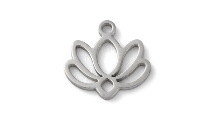 copy of Pendentif fleur de lotus en acier inoxydable plaqué or 18k