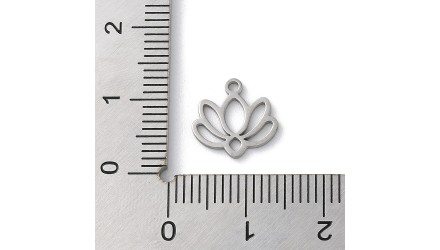 pendentif lotus acier