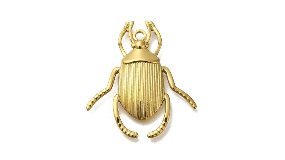 pendentif scarabée acier