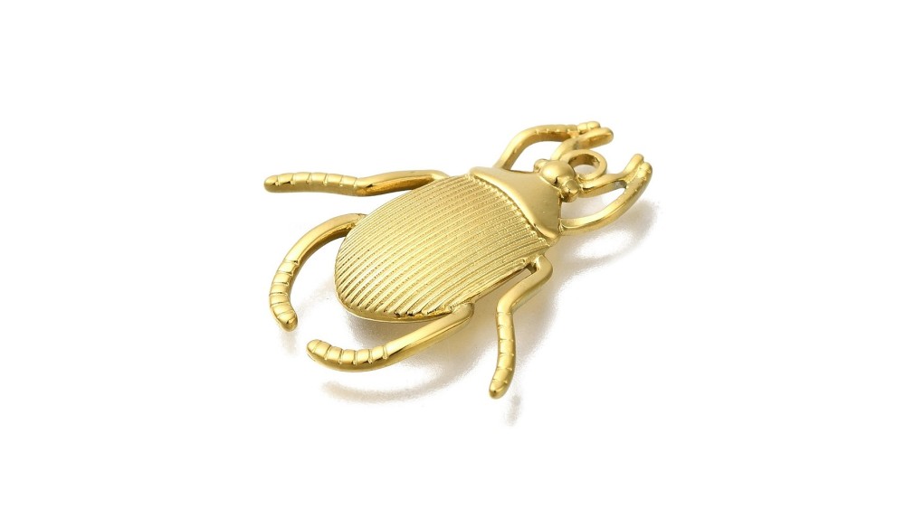 pendentif scarabée or