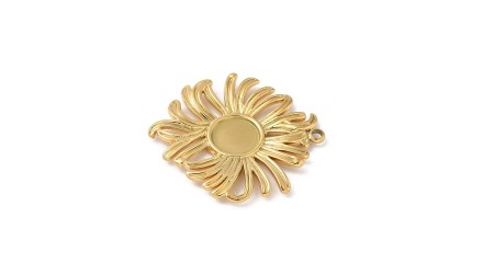 pendentif fleur or