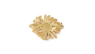 pendentif fleur or