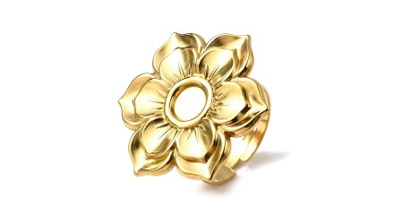 bague fleur or
