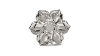 bague fleur argent acier