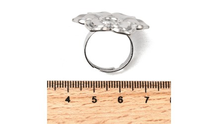bague fleur argent