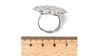 bague fleur argent
