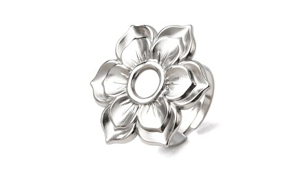 bague fleur argent