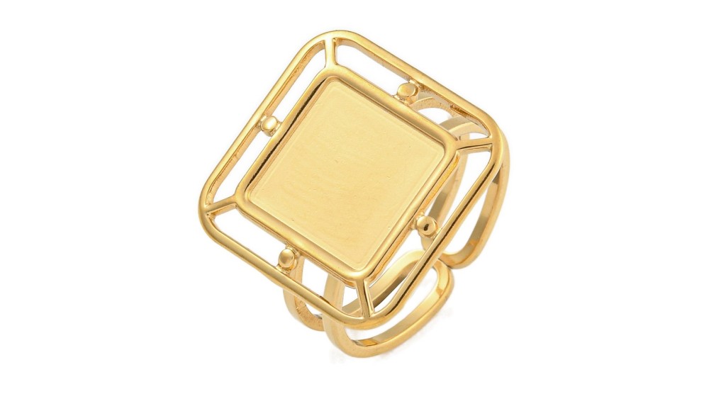 support bague acier carré