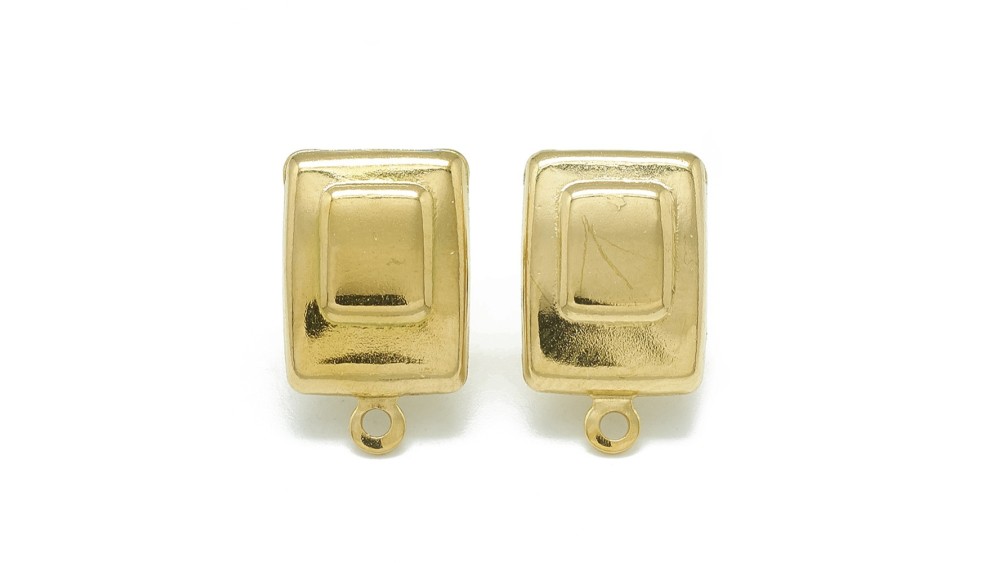 copy of Crochets d'oreille  Effet Martelé 20mm  Laiton Plaqué Or 18K