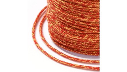 cordon tressé orange