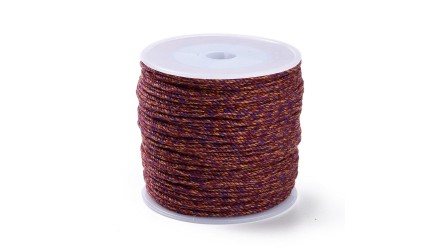 cordon tressé violet