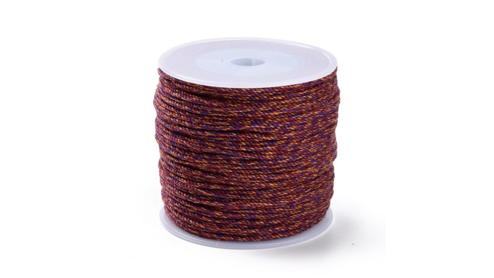 cordon tressé violet