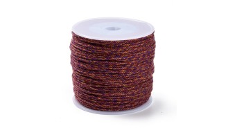 cordon tressé violet