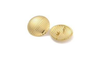 Puces d'oreille rondes en acier inoxydable plaqué or 18k