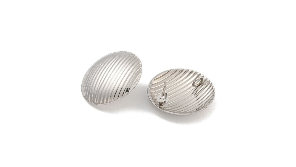 copy of Puces d'oreille rondes en acier inoxydable plaqué or 18k
