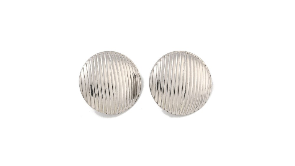 copy of Puces d'oreille rondes en acier inoxydable plaqué or 18k