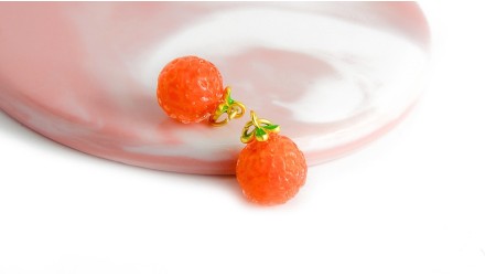 pendentif orange verre