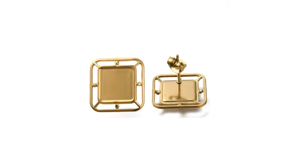 puces carré 18k