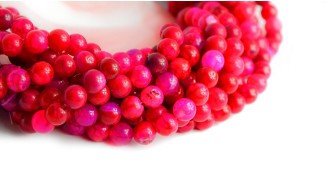 perle agate fuchsia