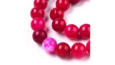perle agate fuchsia 8mm