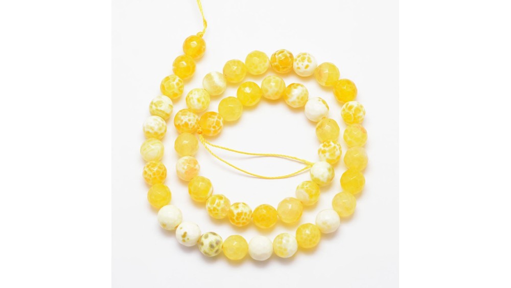 perle 8mm agate jaune