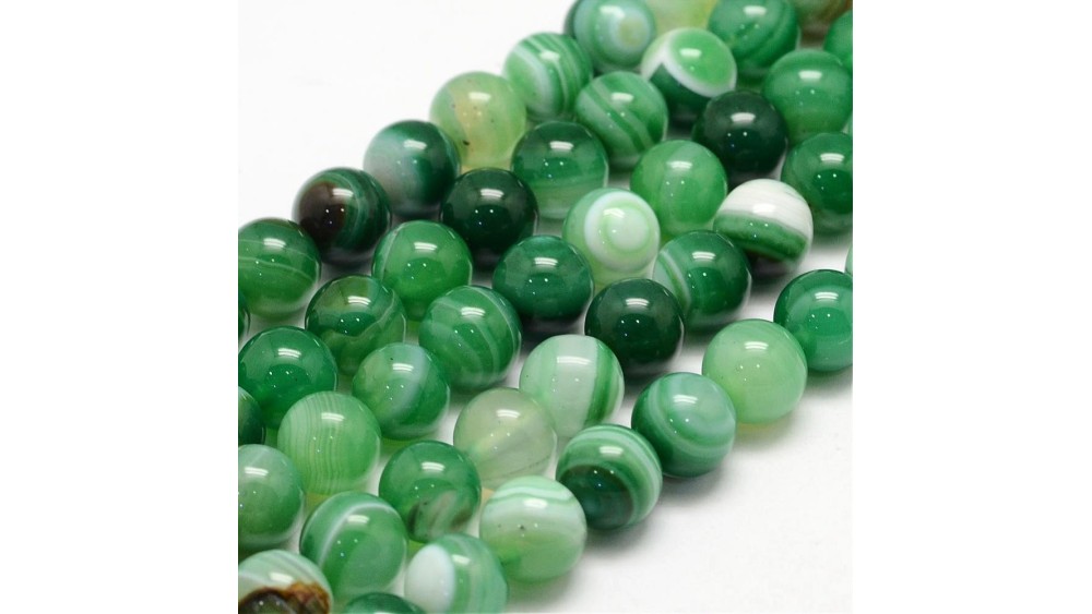 perle agate verte