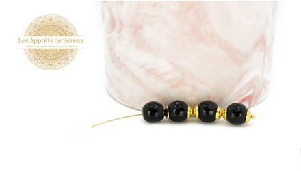 perle jade noire 10mm