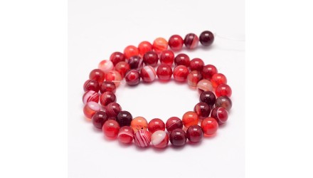 perle agate rouge