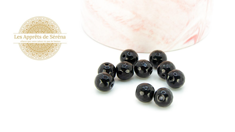 perle jade noire 10mm