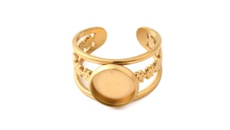 copy of Support bague serpent en acier inoxydable doré plaqué 18K