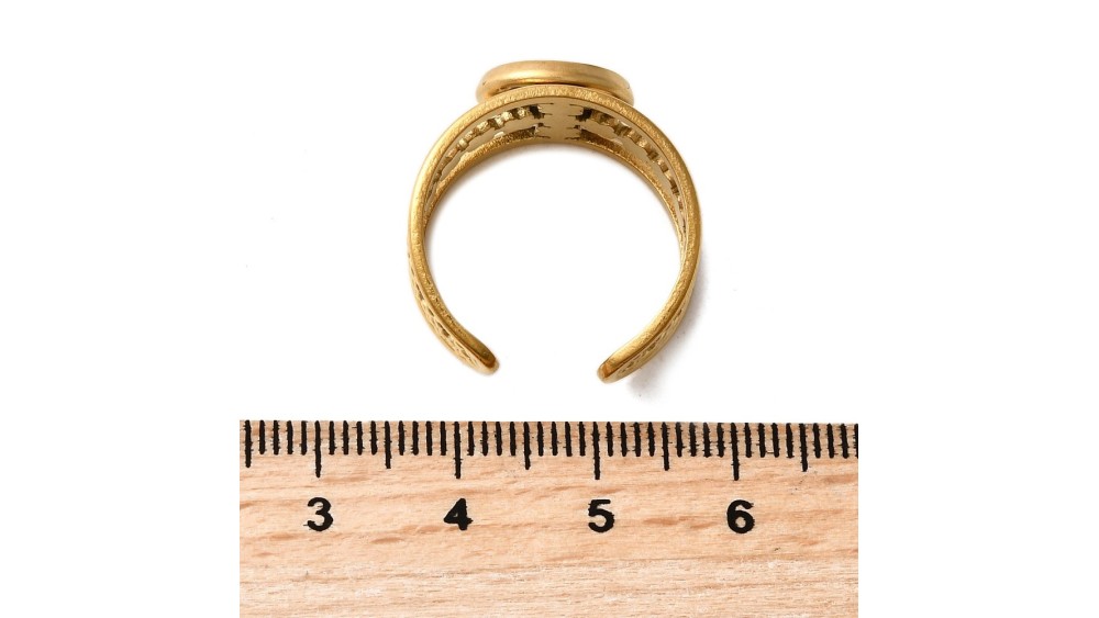 bague acier fleur