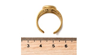 bague acier fleur